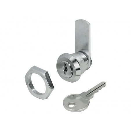 Serrure de meuble acier à encastrer de 10 à 30 Mm réversible