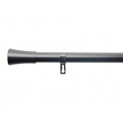 Kit de tringle à Rideau Pommeau Diam. 25-28 Mm Acier Mat 120-210 Cm