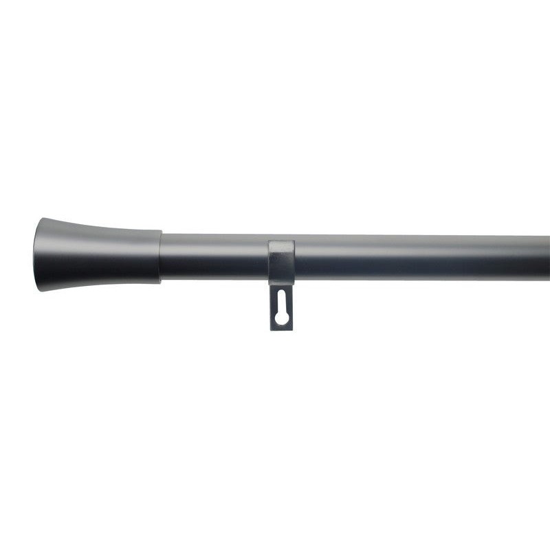 Kit de tringle à Rideau Pommeau Diam. 25-28 Mm Acier Mat 120-210 Cm