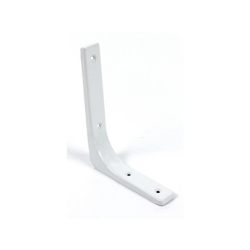 Equerre Moderne Acier Epoxy Blanc H.15 X P.20 Cm