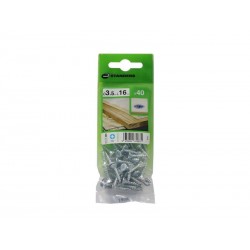 Lot de 40 Vis Acier Tête Fraisée Standers Diam.3.5 Mm X L.16 Mm