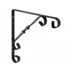 Equerre Rétro Acier Epoxy Noir H.20 X P.20 Cm