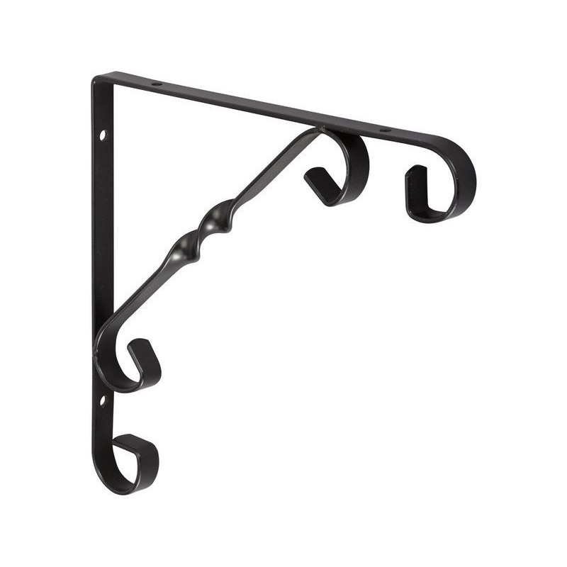 Equerre Rétro Acier Epoxy Noir H.20 X P.20 Cm