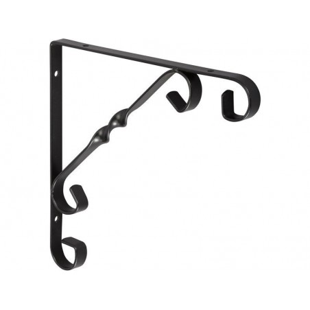 Equerre Rétro Acier Epoxy Noir H.20 X P.20 Cm