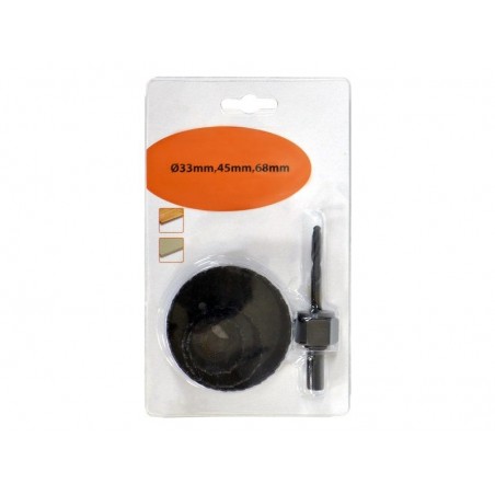 Lot de 3 Scies Cloches Bois Diam.33 45 Et 68 Mm