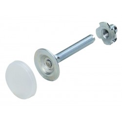 Lot de 2 Vis De Réglage écrou Acier Zingué Hettich L.60 Mm