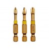 Lot de 3 embouts de vissage torsion ph1Ph2Ph3 50Mm dexter pro