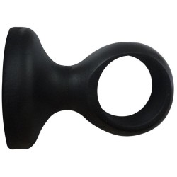Support tringle à rideau Charme recup 28 mm noir mat INSPIRE