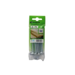 Lot de 8 Vis Acier Tête Fraisée Standers Diam.5 Mm X L.70 Mm