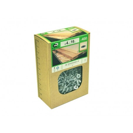 Lot de 400 Vis Acier Tête Fraisée Standers Diam.4 Mm X L.16 Mm