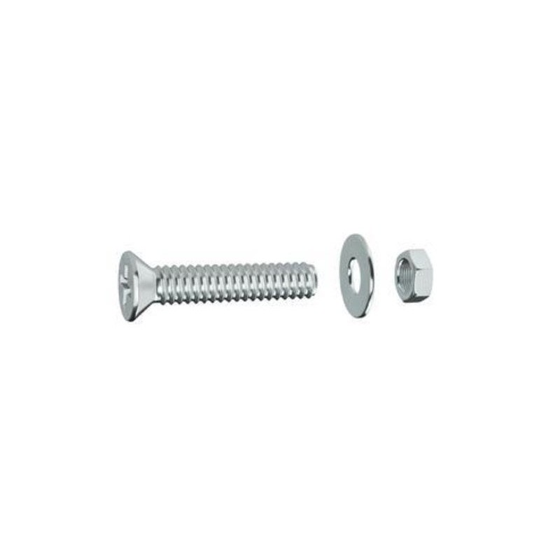 Lot de 12 Boulons tête Autofraisée Plate Acier Zingué L.20 X Diam.6 Mm Standers