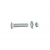 Lot de 12 Boulons tête Autofraisée Plate Acier Zingué L.20 X Diam.6 Mm Standers