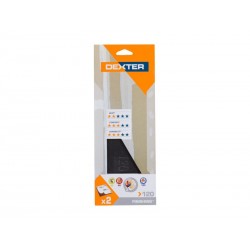 Lot de 2 Grilles Abrasives Dexter Pour Ponceuse De Mur Grains 120