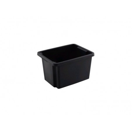 Boite de rangement empilable superposable 26 l noir