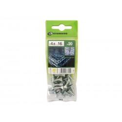 Lot de 20 Vis autoperceuse Acier Tête Fraisée Phillips Standers X L.16 Mm