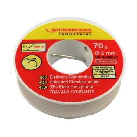 Bobine étain Standard 2 Mm 200 G. Rothenberger