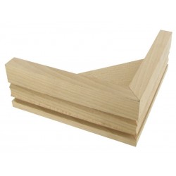 Pied De Meuble Triangulaire Fixe HÃªtre Brut Blanc - Beige - Naturels 17 Cm