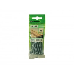 Lot de 20 Vis Acier Tête Ronde Standers Diam.4 Mm X L.40 Mm