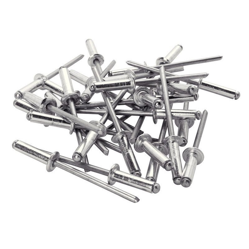Lot de 100 rivets aluminium Diam.3.2 X H.8 Mm Rapid
