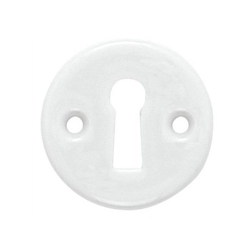 2 Rosaces De Fonction D1 Inspire Porcelaine De Limoges Mat Trou De Clé