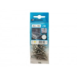 Lot de 18 Vis autoperceuse Inox tête Ronde Phillips Standers X L.19 Mm