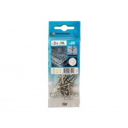 Lot de 25 Vis autoperceuse Inox tête Ronde Phillips Standers X L.16 Mm