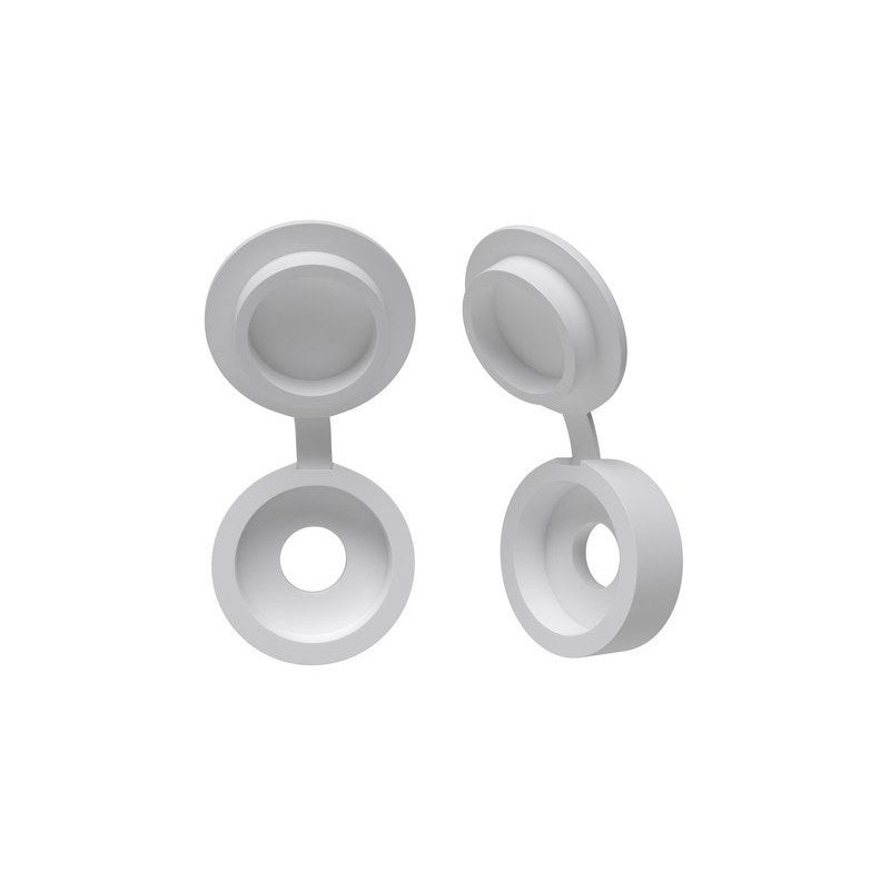 Lot de 10 Cache-Vis Plastique Blanc Standers