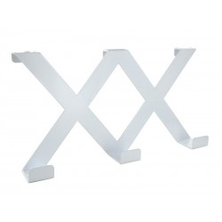 Portemanteau Cime Zig Zag à Suspendre Acier Blanc