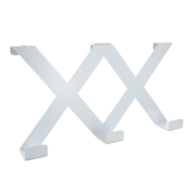 Portemanteau Cime Zig Zag à Suspendre Acier Blanc