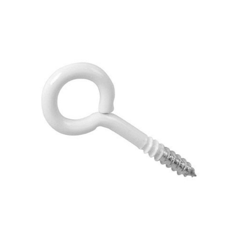 Lot de 20 Pitons à Visser Acier Epoxy Blanc Diam.2.5 X L.10 Mm Standers