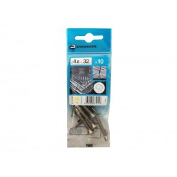 Lot de 10 Vis autoperceuse Inox Tête Fraisée Phillips Standers X L.32 Mm