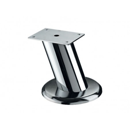 Pied de meuble design à fixer en acier chromé gris