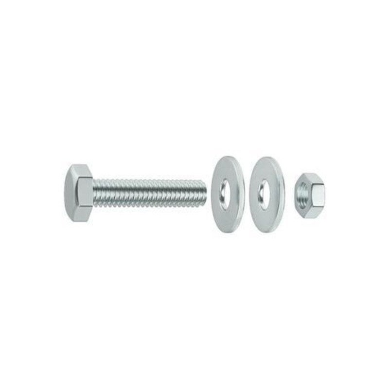 Lot de 15 Boulons tête 6 Pans Acier Zingué L.20 Standers