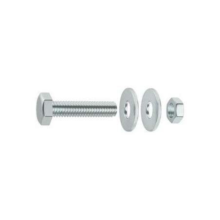 Lot de 15 Boulons tête 6 Pans Acier Zingué L.20 Standers