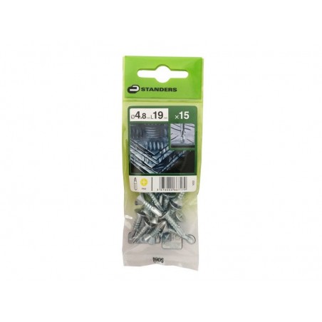 Lot de 15 Vis autoperceuse Acier Tête Fraisée Phillips Standers X L.19 Mm