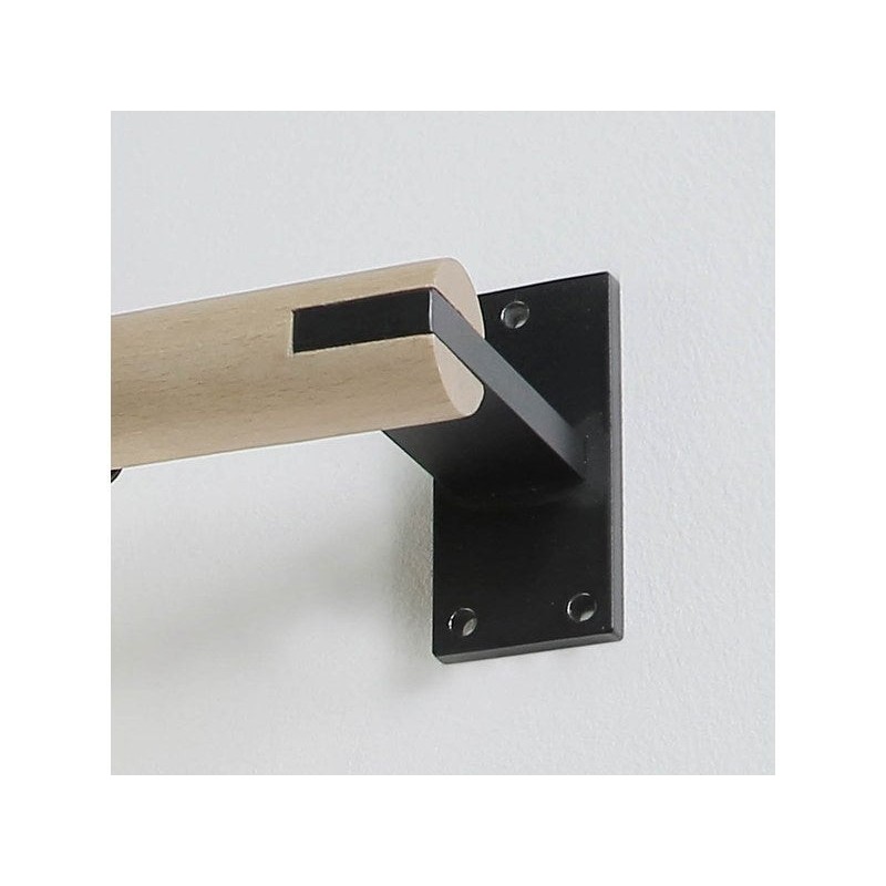 1 support mural tringle à rideau Atelier 28 mm noir mat MOBOIS