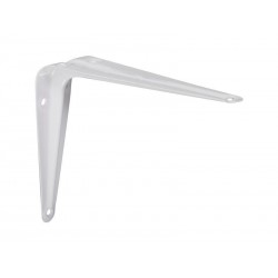 Equerre emboutie acier epoxy blanc H.10 X P.12.5 Cm