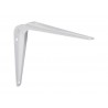 Equerre emboutie acier epoxy blanc H.10 X P.12.5 Cm