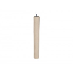 Pied de table Basse Cylindrique Fixe HÃªtre Brut Blanc - Beige - Naturels 36 Cm