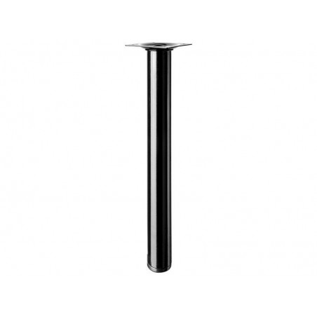 Pied de table Basse Cylindrique Fixe Acier époxy Noir 30 Cm