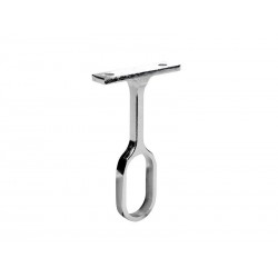 Lot de 1 support de barre de penderie D30 x 15 mm ovale chrome 45.83 m