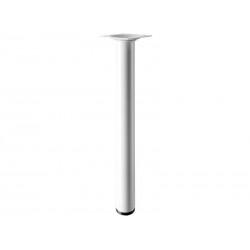 Pied de table Basse Cylindrique Fixe Acier époxy Blanc 30 Cm