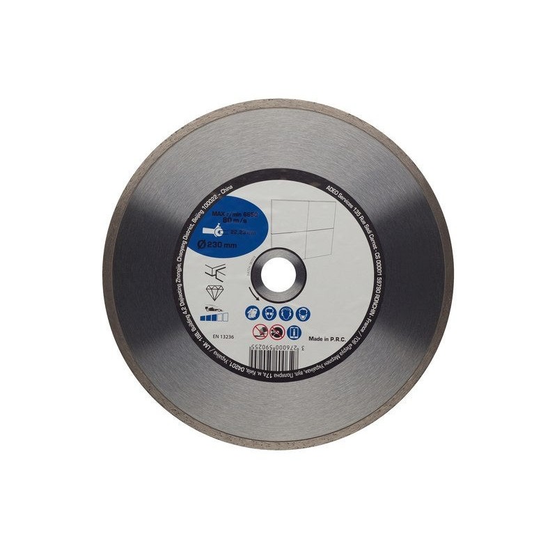 Disque diamant Céramique Pour Carrelage Diam.230 Mm
