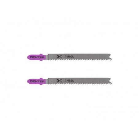 Lot de 2 Lames Pour Plexiglass Et Pvc Dexter Coupe Droite 2-20 Mm