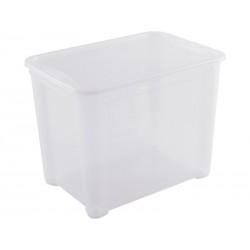 Bac de rangement polypropylène 65L transparent