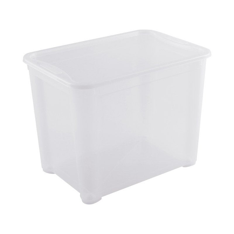 Bac de rangement polypropylène 65L transparent