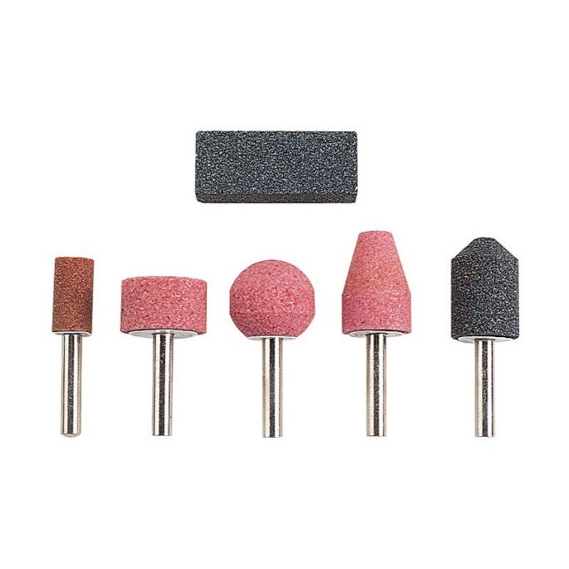 Lot de 5 Meules + Pierre De Décrassage Wolfcraft