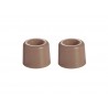 Lot de 2 Butées De Porte à Visser Standers Plastique Mat Beige Diam.3.0 Cm X L.3.0 Cm X H.2.4 Cm