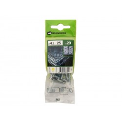 Lot de 20 Vis autoperceuse Acier Tête Fraisée Phillips Standers X L.25 Mm