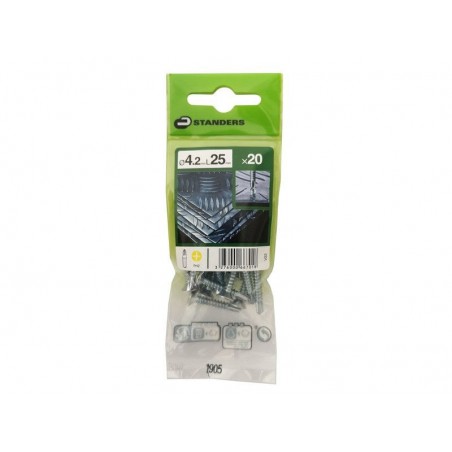 Lot de 20 Vis autoperceuse Acier Tête Fraisée Phillips Standers X L.25 Mm